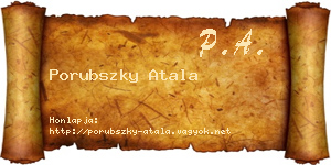 Porubszky Atala névjegykártya